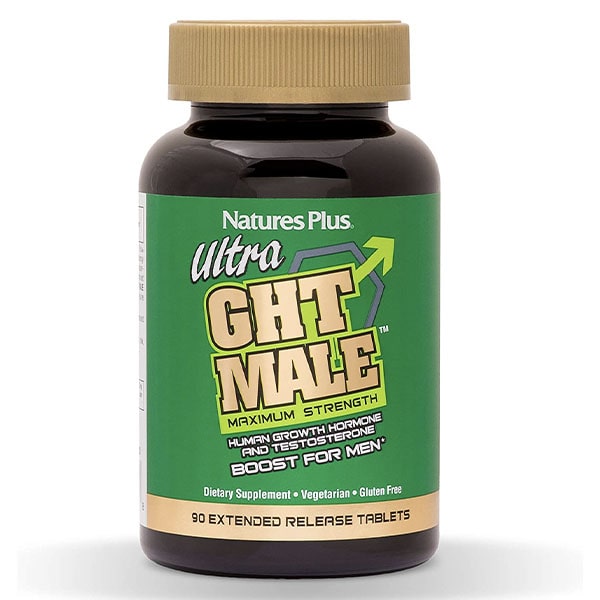 Holistic Medicine Supplement Mens Ultra GHT Male NaturesPlus Vegetarian Gluten Free FRONT