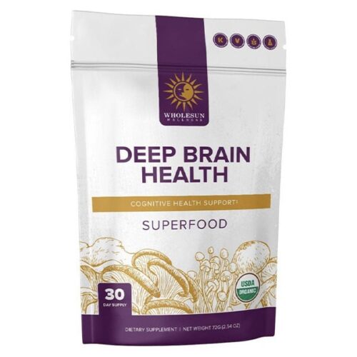 Holistic Medicine Supplement Mushroom Wholesun Wellness Organic Deep Brain Health Superfood Cognitive Health Support