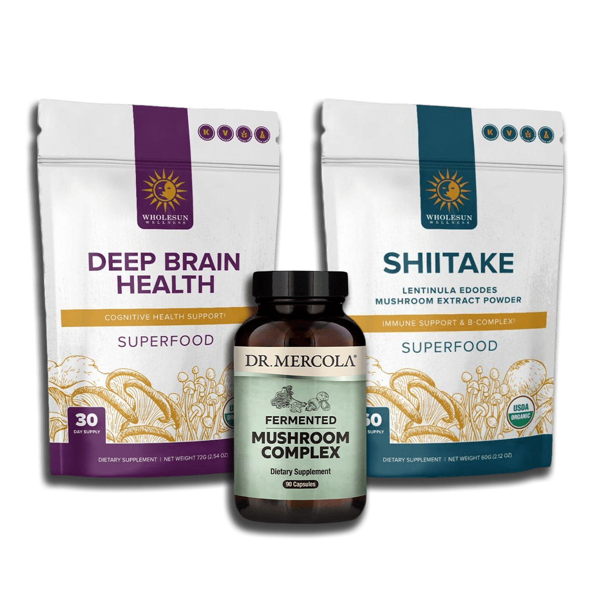 Holistic Medicine Mushroom Health Supplements and Powders